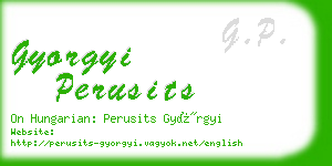 gyorgyi perusits business card